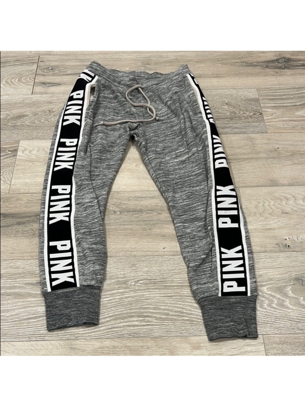 PINK Victoria's Secret 💋 Gray Elastic Waist & Cuffs Jogger Sweatpants Women’s M